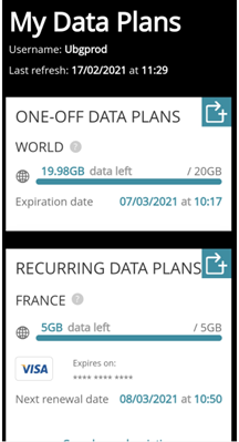 Ubigi data plan usage