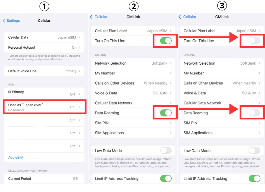 iPhone turn off eSIM