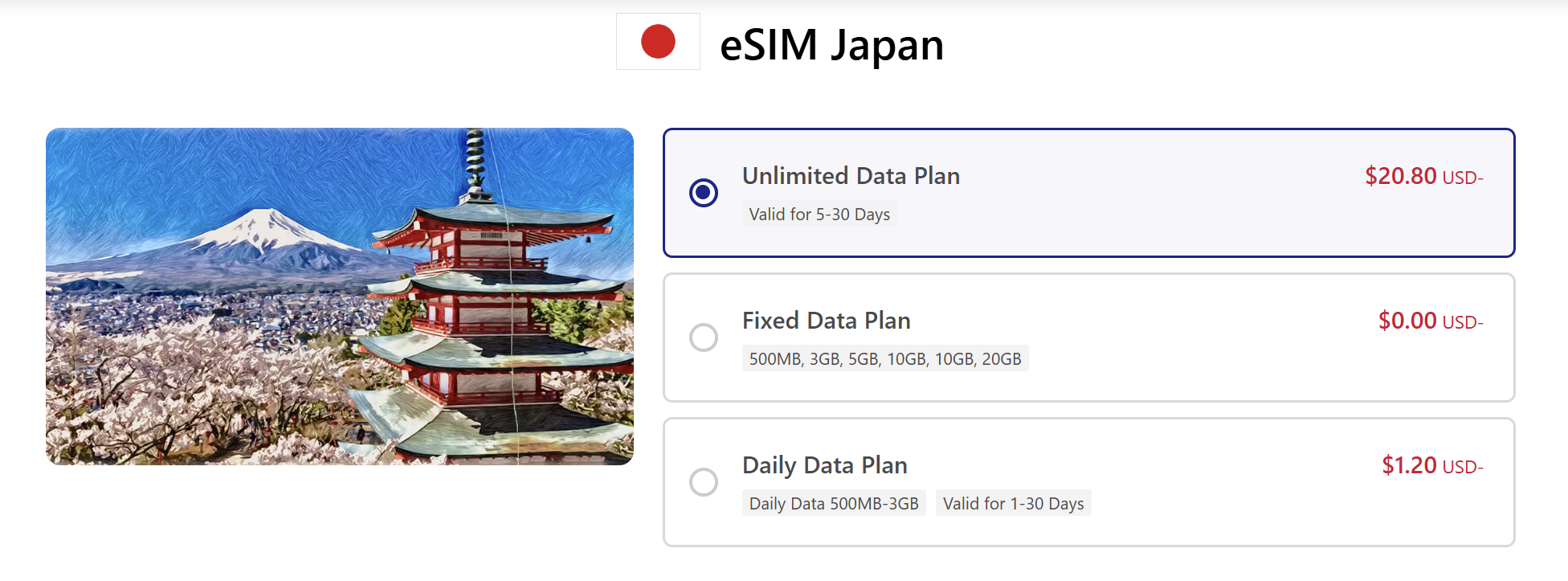 worldesim japan data plan