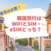 電話番号付きは必要？韓国旅行はWiFiとSIM・eSIMどっち？【2024年】