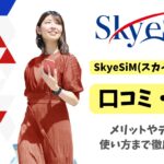 SkyeSiM（スカイイーシム）の口コミ・評判は？メリット・デメリットを徹底解説