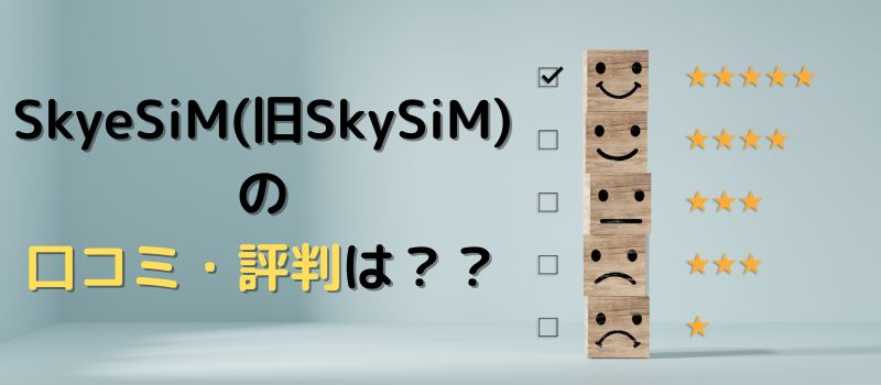 SkyeSiM 口コミ