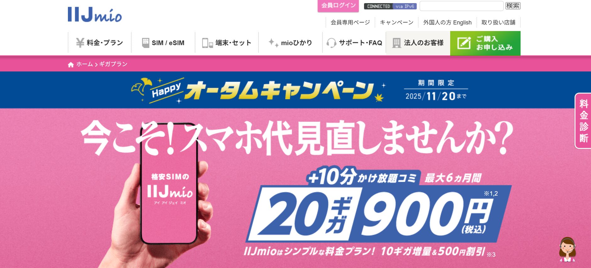 IIJmio データ専用　eSIM　サブ回線