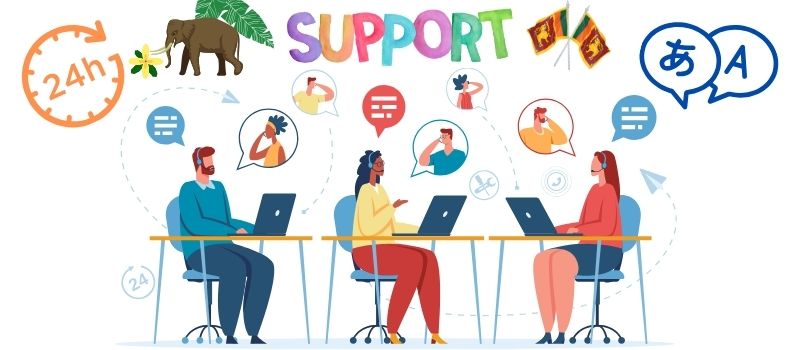 カスタマーサポート　スリランカ　eSIM