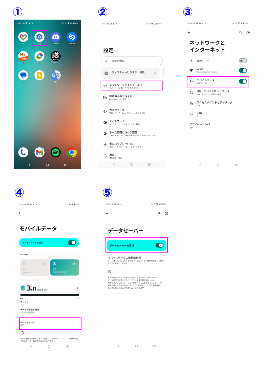 Android データセーバー