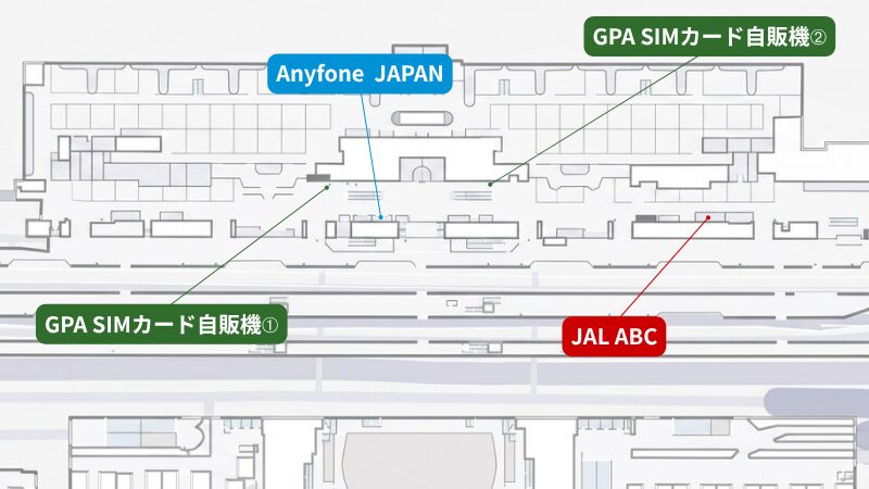 第2ターミナル1階のSIMカード売り場