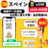 スペインeSIMデータパッケージ